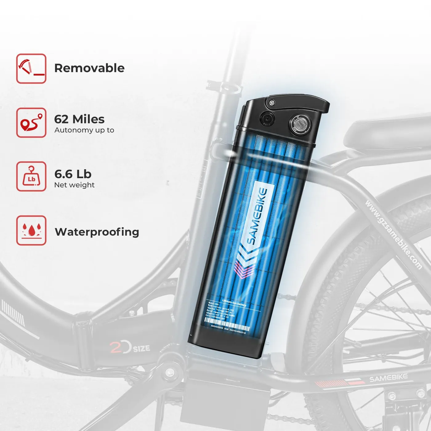 SAMEBIKE CY20 Vouwfiets – foto 3